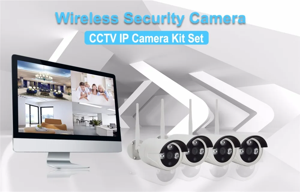 IMPORX 4 шт. 960P беспроводная камера безопасности для дома NVR комплект 1" lcd 1 ТБ HDD Запись IP66 Водонепроницаемая камера видеонаблюдения комплект системы безопасности