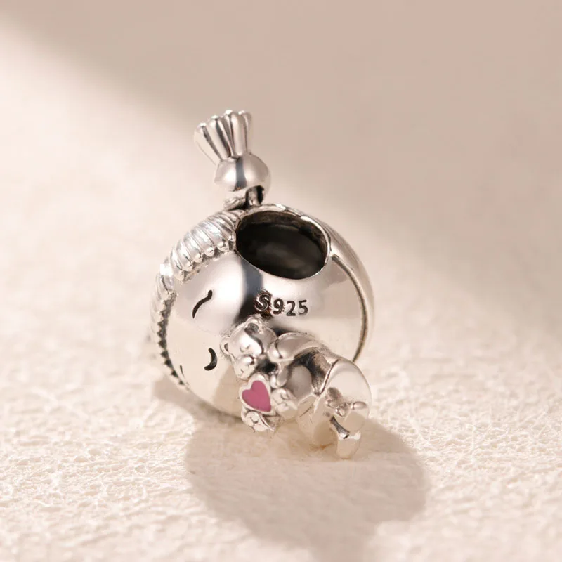 Весенняя коллекция, очаровательный браслет Pandora, 925 пробы, серебряный, для девочек, с косичками, очаровательный бисер, сделай сам, ювелирное изделие