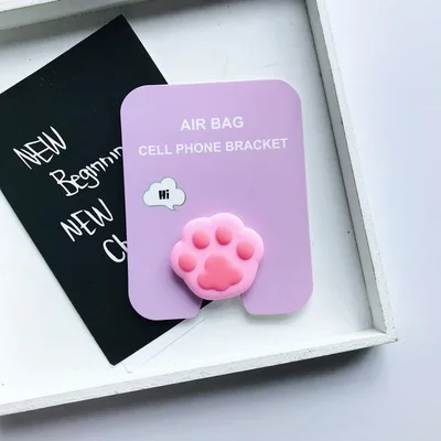 Pink claw Универсальная подставка для телефона, расширяющаяся подставка, держатель для телефона, милая мультяшная настольная подставка для iphone 6 7 8 plus X XS MAX XR 5S - Цвет: Pink claw