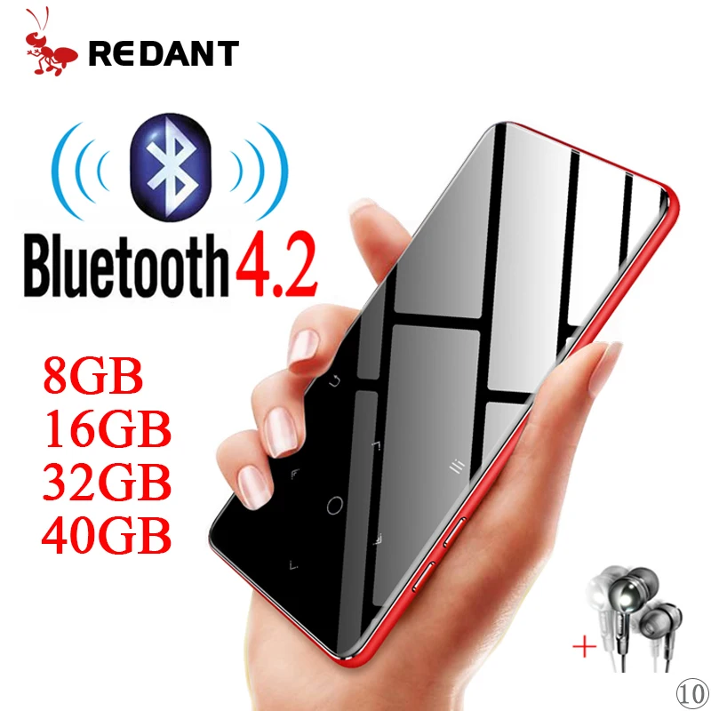 Спортивный MP3-плеер bluetooth с динамиком walkman медиа музыкальный плеер MP3 flac металлическое радио fm Портативный Hi-Fi mp 3 8g 16g 32g 40g tf