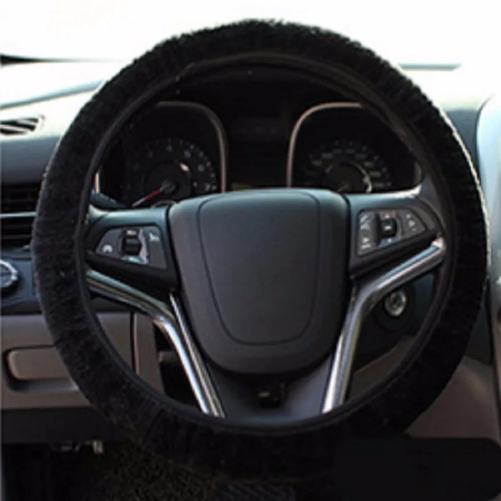 Модный плюшевый складной чехол на руль для обычных автомобилей осень-зима