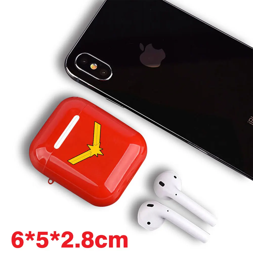 Marvel Avengers Infinity War PC чехол для гарнитуры капитан Марв Airpods противоударный защитный