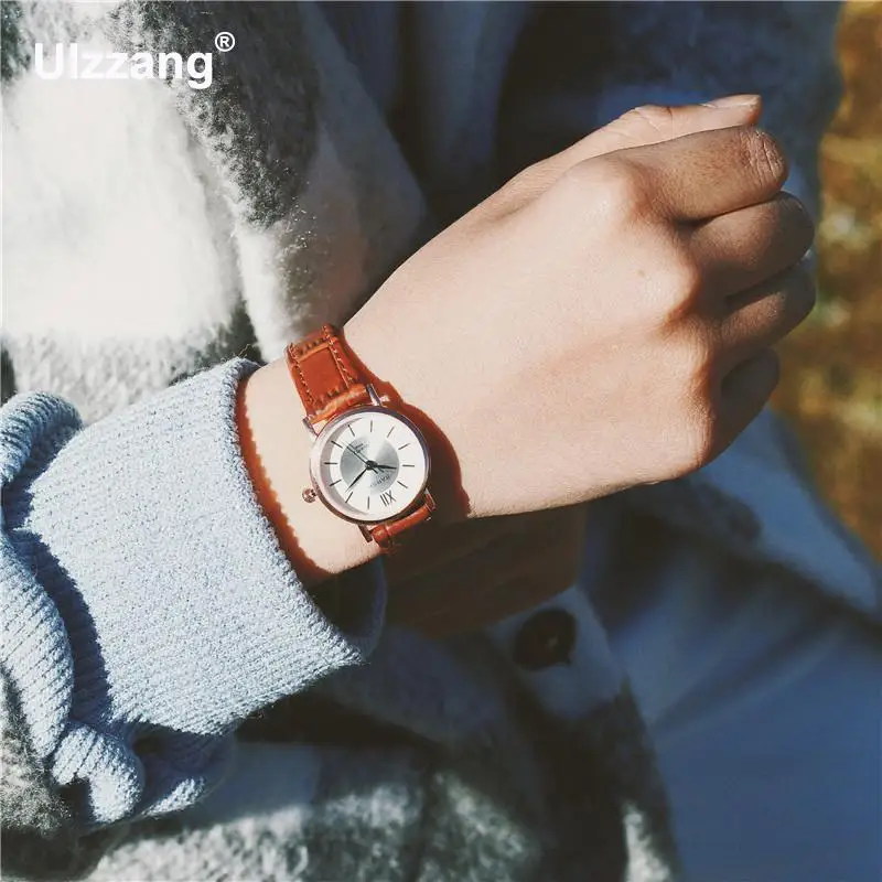 Роскошные Модные Ретро Винтажные кварцевые наручные часы для влюбленных Ulta с