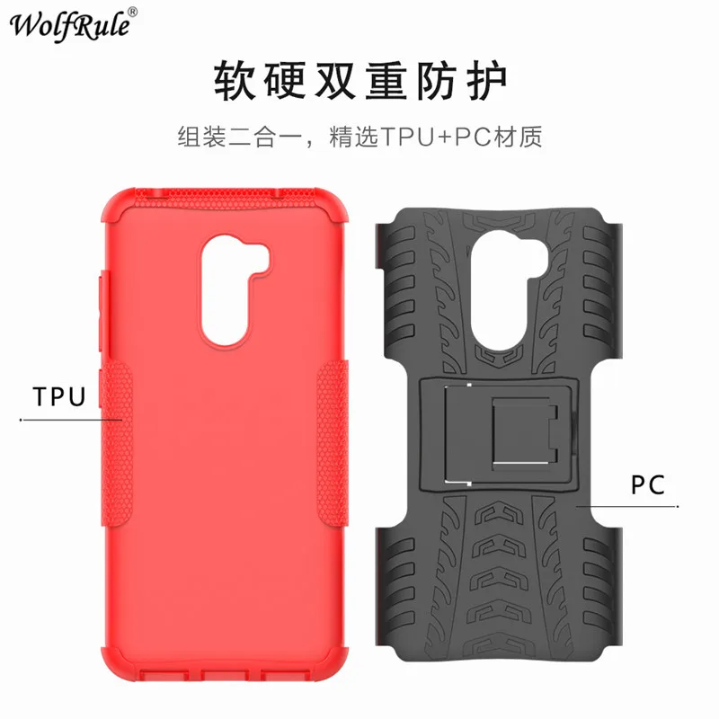 for cover xiaomi pocophone f1 case tpu pc holder armor bumper housings phone case for xiaomi pocophone f1 cover poco f1 6 18 free global shipping