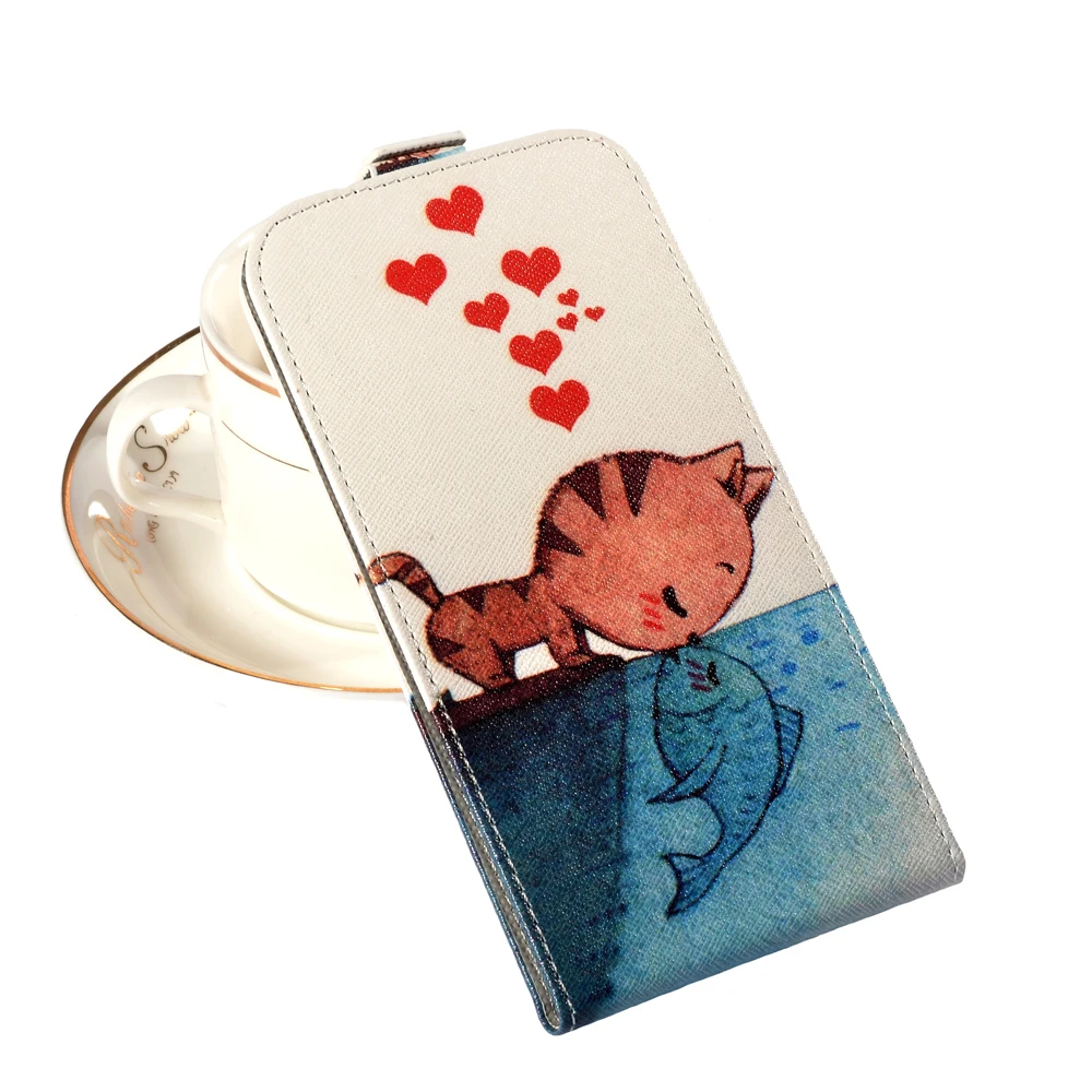 Высокое качество Новый стиль мультфильм живопись Вертикальный Флип PU кожаный