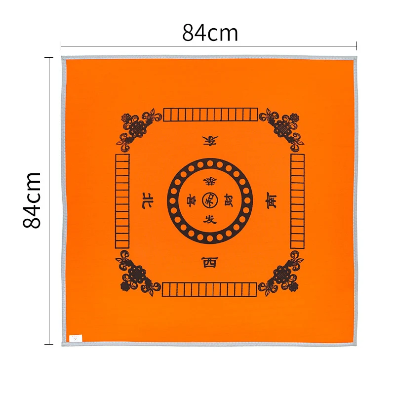 Orange 84cm Утолщенный бесшумный нескользящий водонепроницаемый Настольный коврик для игры в покер маджонг прочный домашний игровой Настольный коврик - Цвет: Orange 84cm