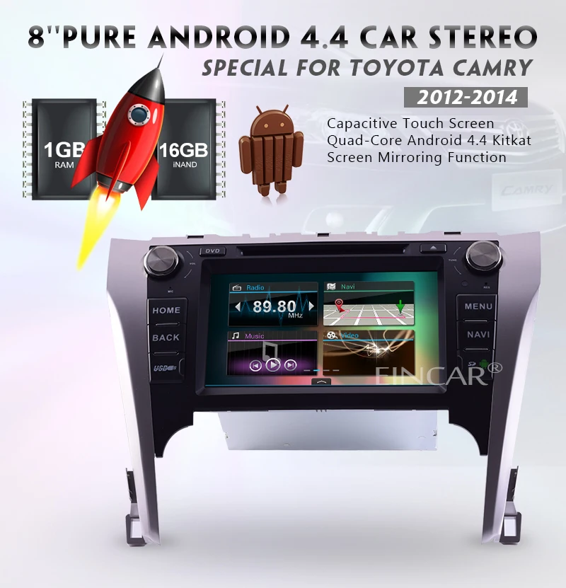 Android 4 Sub 8 &quotавтомобильный DVD для авто радио Сенсорный экран 1080P WiFi карта gps 4-х