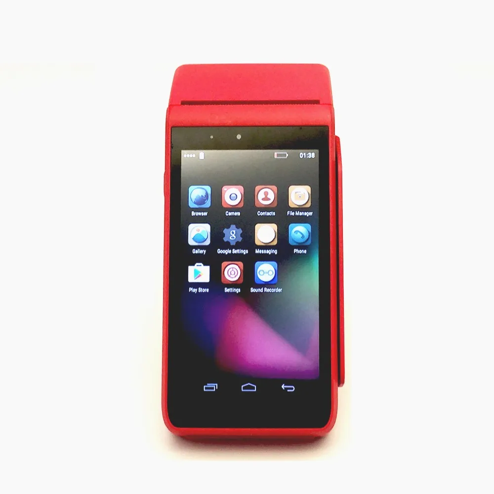 5 &quotдисплей android ручной Мини pos-терминал интегрированный 58 мм тепловой Wi-Fi bluetooth pos