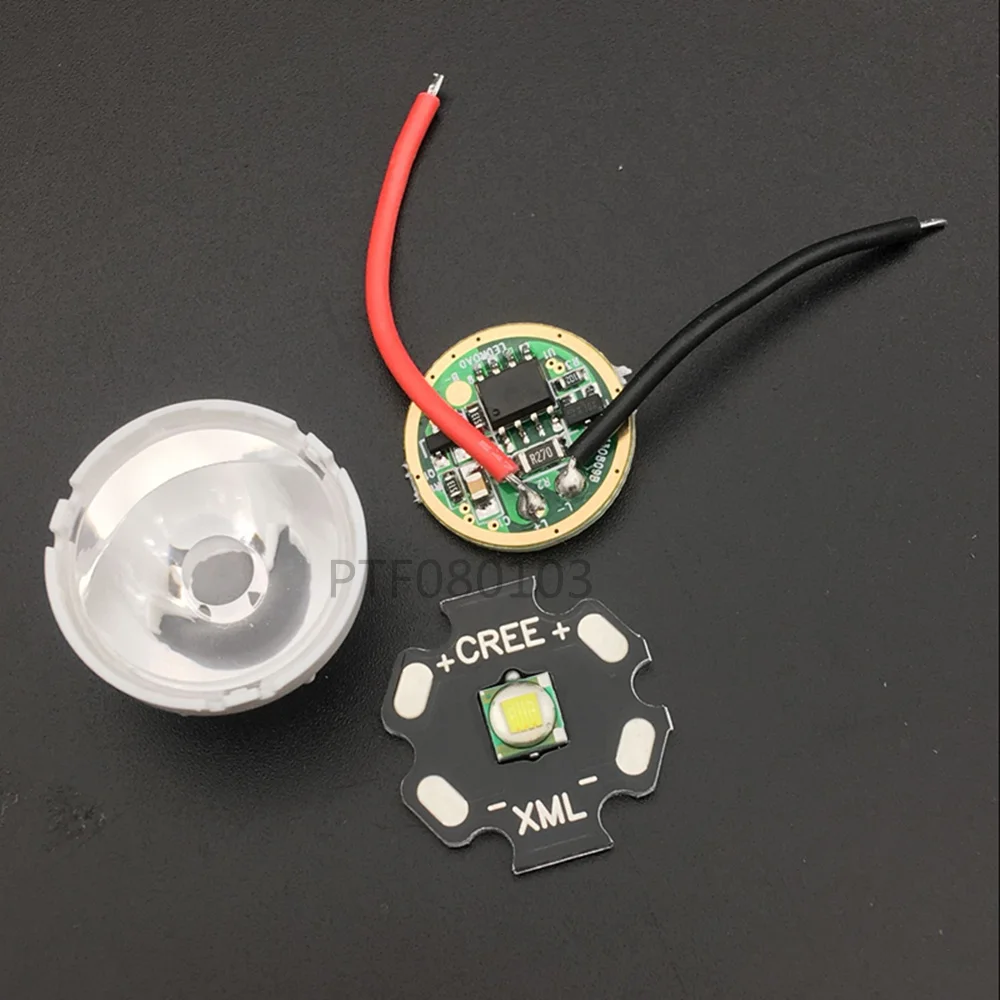 Cree XM L LED T6 белый свет с 20 мм звездой pcb + 3 7 В 5 режимов Светодиодный драйвер 15