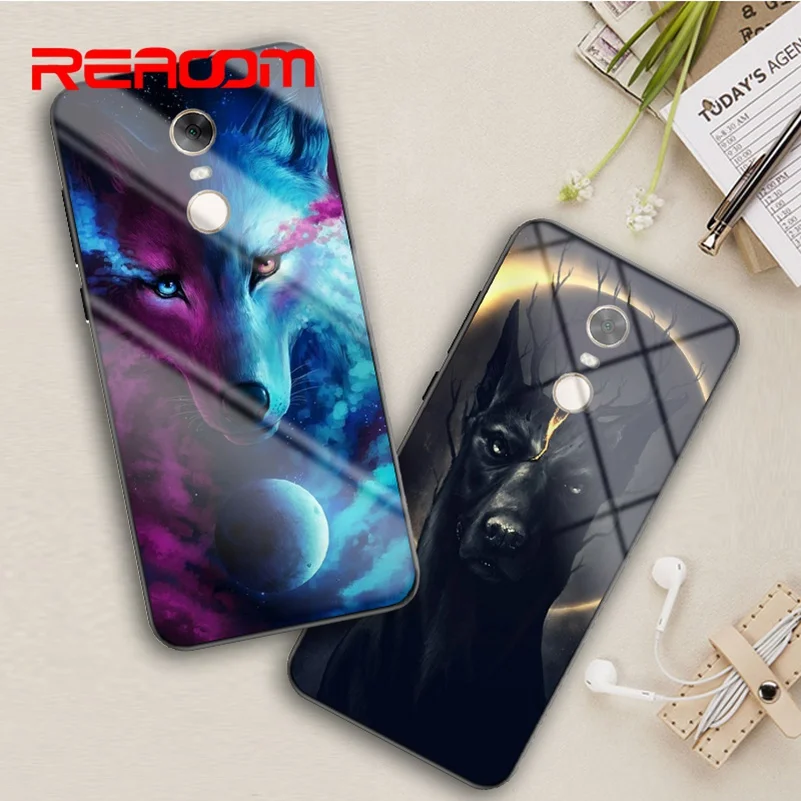 Glass Cover Phone Case for Xiaomi Redmi 5 Plus Silicone Shockproof Xiami Xioami Mi 8 A1 5X RedMi Note 4X Pro |