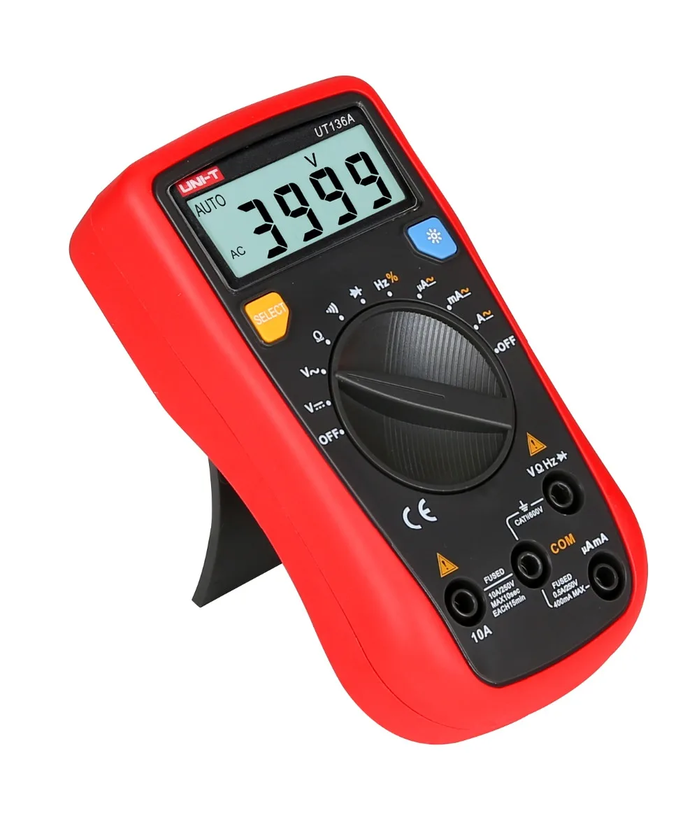 UNI-T UT136A/UT136B/UT136C/UT136D Цифровой мультиметр Авто Диапазон AC/DC напряжение