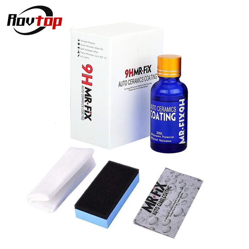 Жидкое покрытие для автомобиля 9H Mir Fix Ceramic набор полировки стекла краски