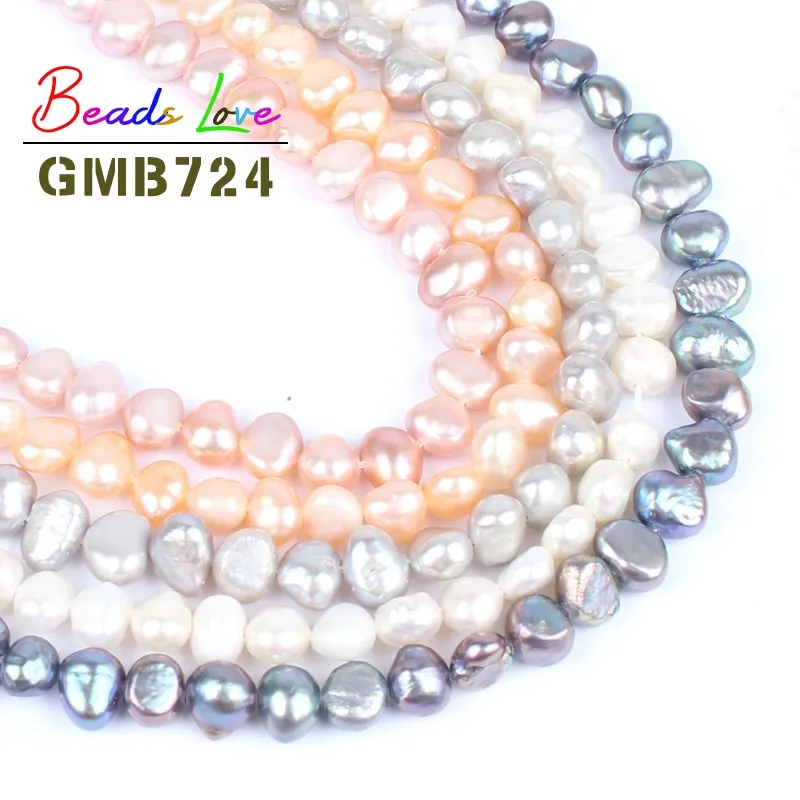 Бусины Из Натурального пресноводного жемчуга бисер неправильной формы белого