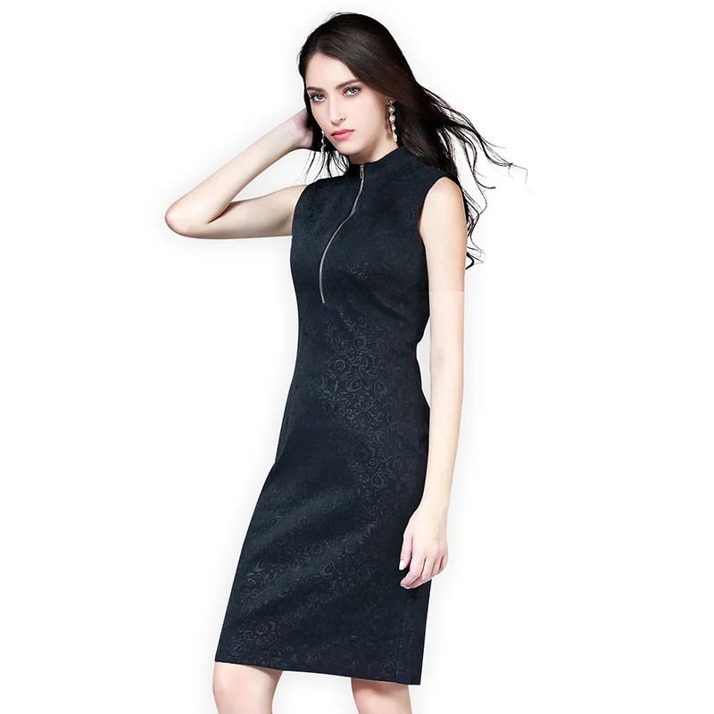 Женское маленькое черное платье Карандашное из старинного офиса для офицеров