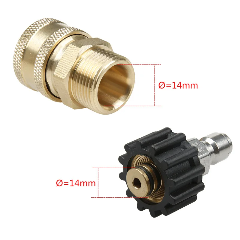 Латунный переходник M22 с внутренней резьбой + быстроразъемный штекер 3/8 дюйма для