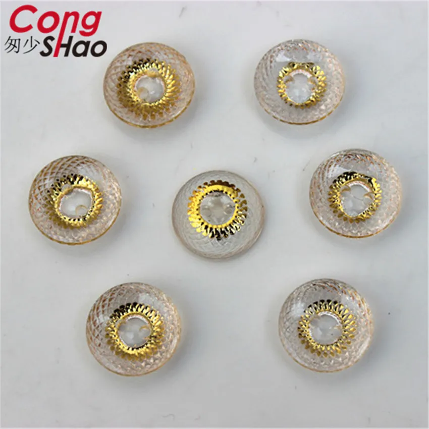 Cong Shao 200 шт 13 мм круглые камни и кристаллы flatback Акриловые стразы аппликация Шитье 2