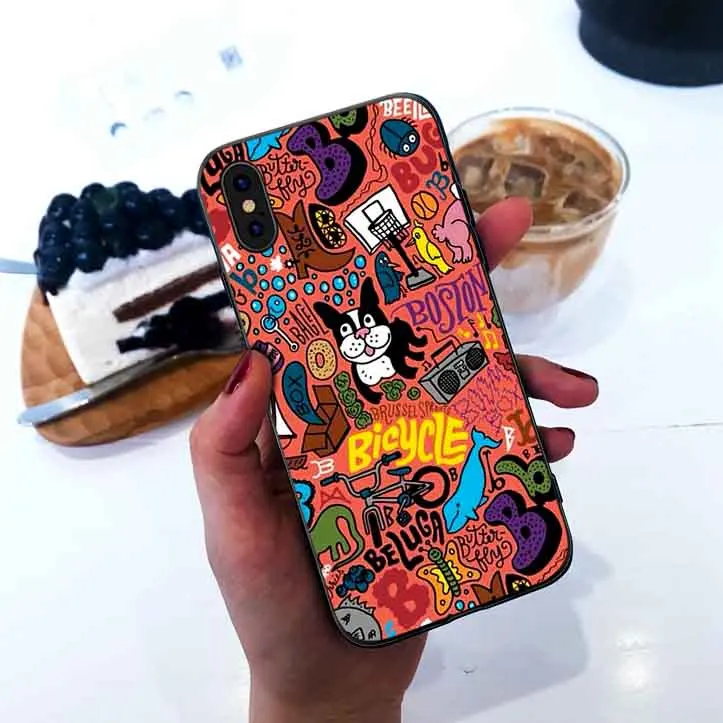 Граффити чехол для телефона с принтом &quotдля samsung Galaxy S10 e S9 S8 S7 S6 Edge Plus Мягкий