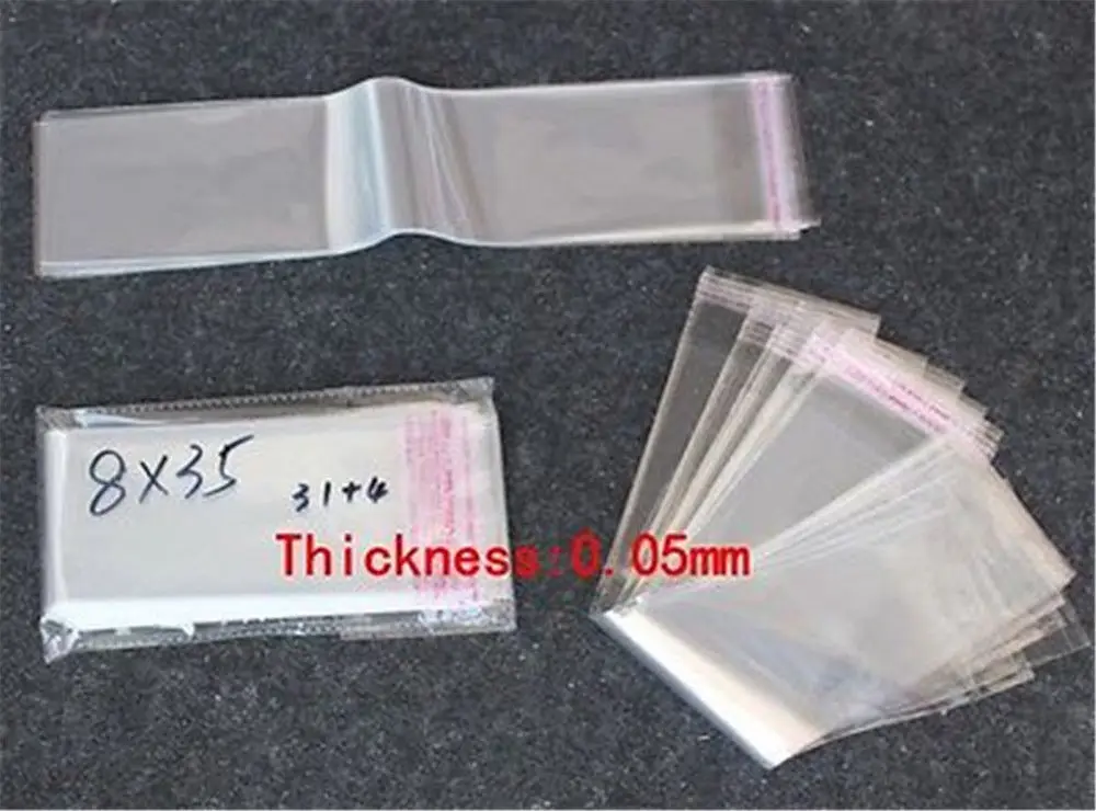 Self Adhesive Clear Cellophane Resealable Plastic Packaging Bags 100pcs | Дом и сад