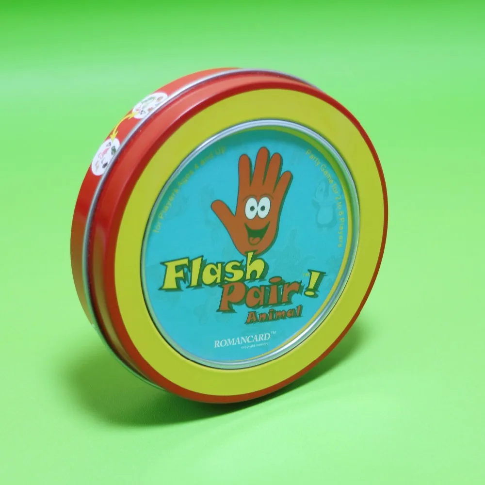 Флэш пара животные карточные игры для детей семья Забавное место с металлической коробкой 5 стилей Английский Русский версия love it настольная игра