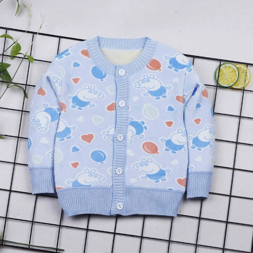 Autumn Winter Clothes For Baby Boys Kid Car Plane Warm Sweaters 0-2years Toddler Boy Cardigan O-neck Thick Outerwear |