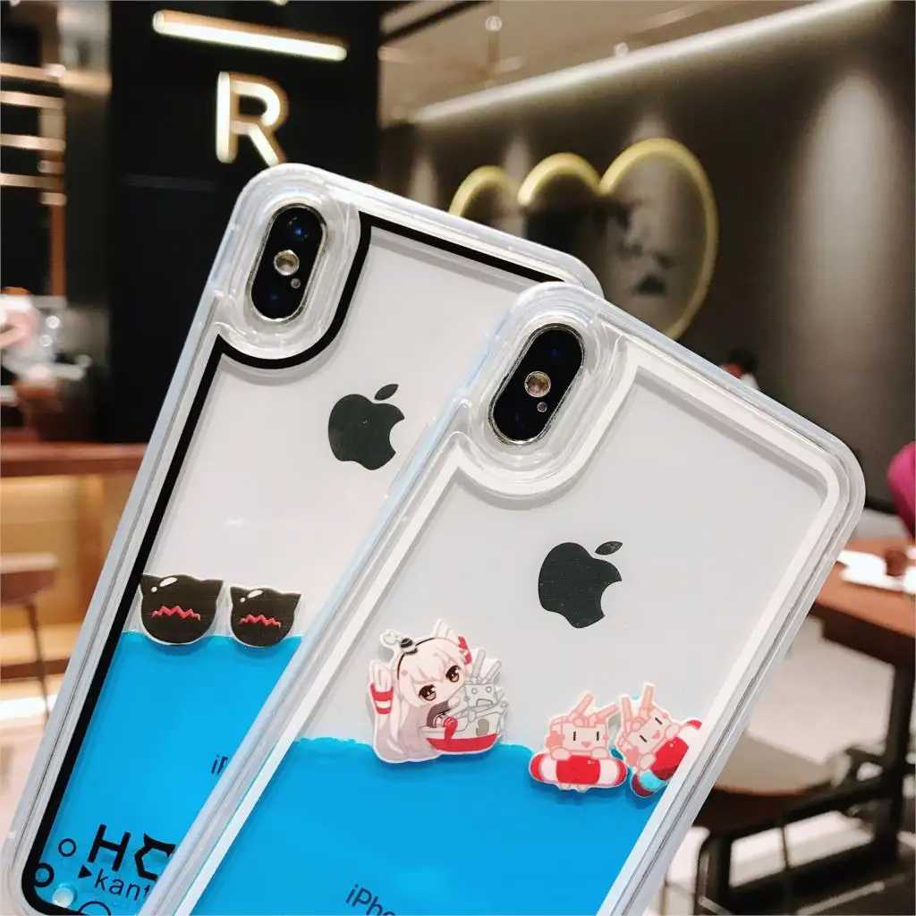 Жидкий зыбучий песок милый мультяшный чехол для телефона iphone 6 S 7 8 Plus X XR XS