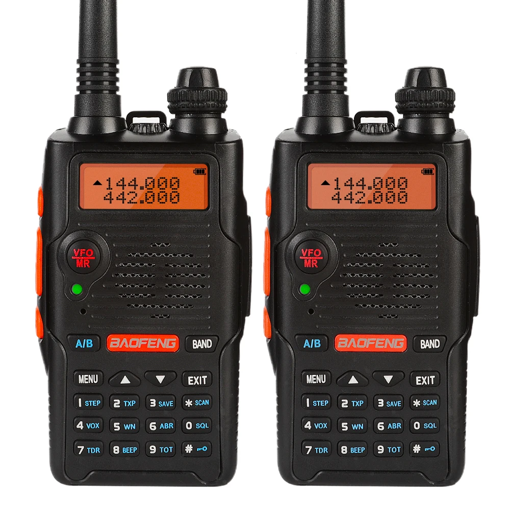 2 шт. Baofeng UV 5R EX 5W двухдиапазонный двухсторонний Радио рация перезаряжаемая