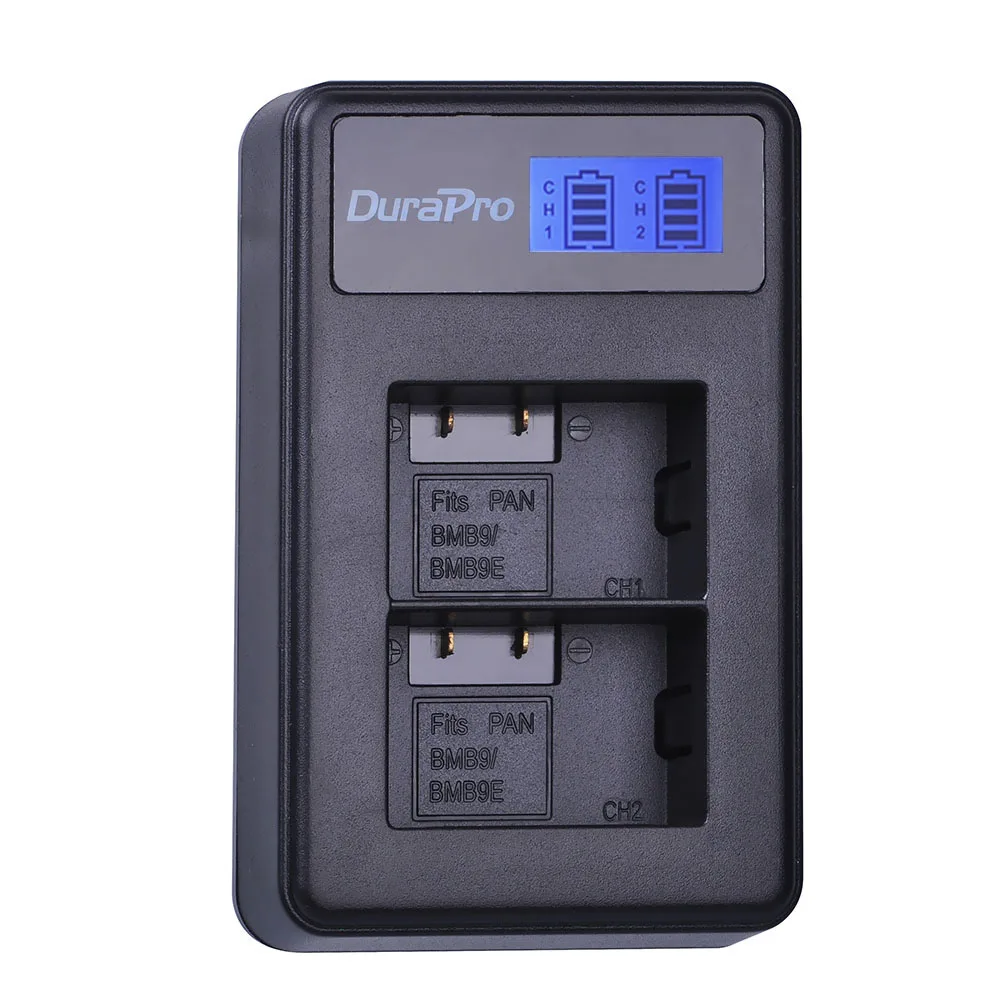 2 шт. DMW-BMB9 DMW-BMB9E DMW BMB9 батарея + LCD двойное зарядное устройство для Panasonic Lumix DMC FZ40K FZ45K