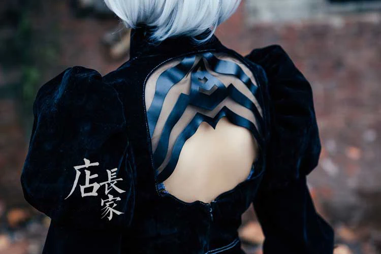 Бархатный костюм для косплея NieR Automata YoRHa No.2 тип B униформа 2B платье + повязка на