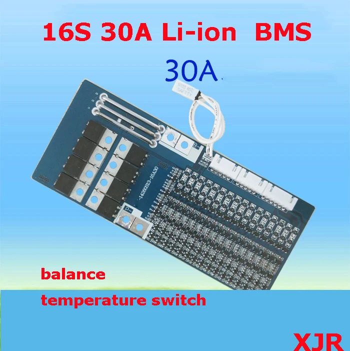Защитная плата для литий полимерных аккумуляторов 16S 30 А lipo BMS/PCM/PCB 16 ячеек ионная