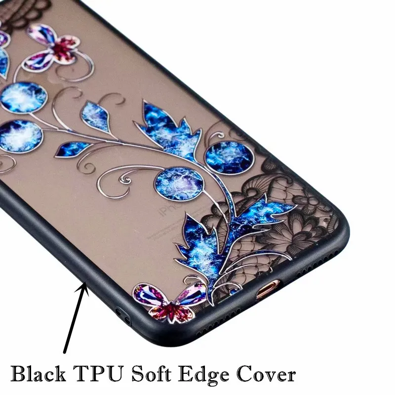 Прочный ТПУ чехол PDGB для iPhone 6 6s 7 8 Plus чехлы X XS Max XR 3D прозрачный защитный с