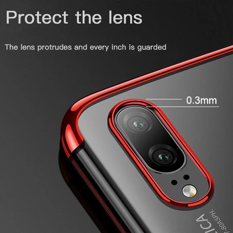 Clear Soft Silicone Case For Huawei y9 y6 y7 pro 2019 honor20 20pro Luxury Transparent Cover huawei p30 lite p30pro p20 nova | Мобильные
