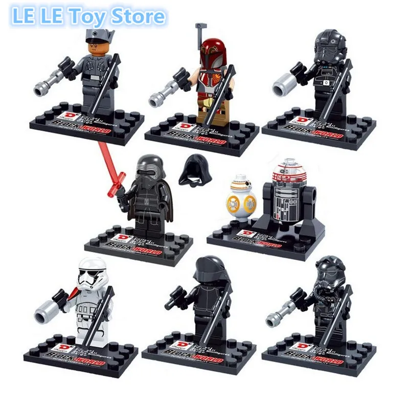 8 шт./лот Звездные войны Каллас R5D4 BB8 робот Count Dooku Дарт Вейдер Мол Сидиус рис