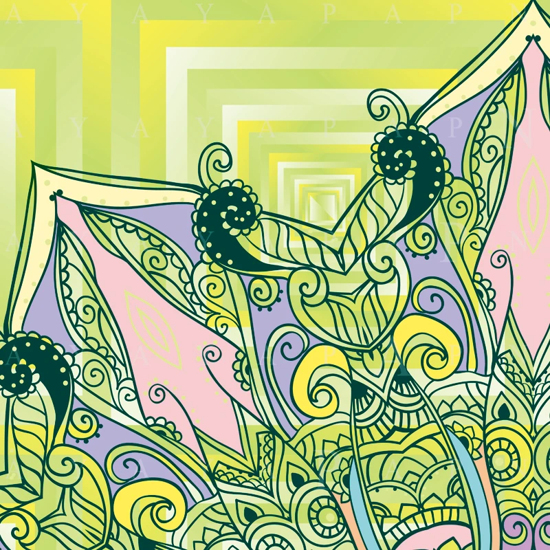 Индийский гобелен с мандалой настенный зеленый макраме цветок плед коврик