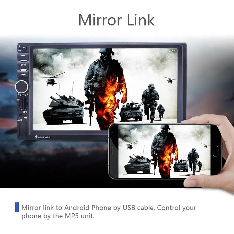 7021 г 2 Din Автомобильный MP5 плеер 7 дюймов сенсорный экран с радио GPS карта ЕС функция