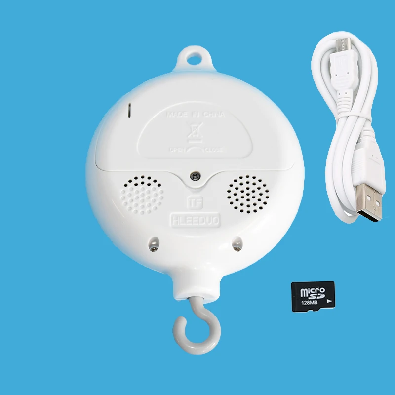 TI283 128MB USB Детская погремушка роторные детские игрушки 0-12 месяцев батарея-работает Детская Мобильная кроватка музыкальная шкатулка кроватка колокол игрушки с 128 Мб SD карта USB зарядка - Цвет: TI283 128MB USB