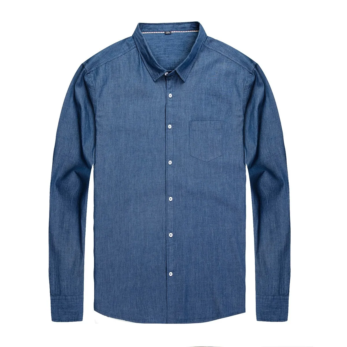 Hot Sale Denim Shirt Men Plus Size Clothing 8XL 7XL 6XL 5XL 4XL Man Shirts High Quality Long Sleeve Cotton Casual | Мужская одежда