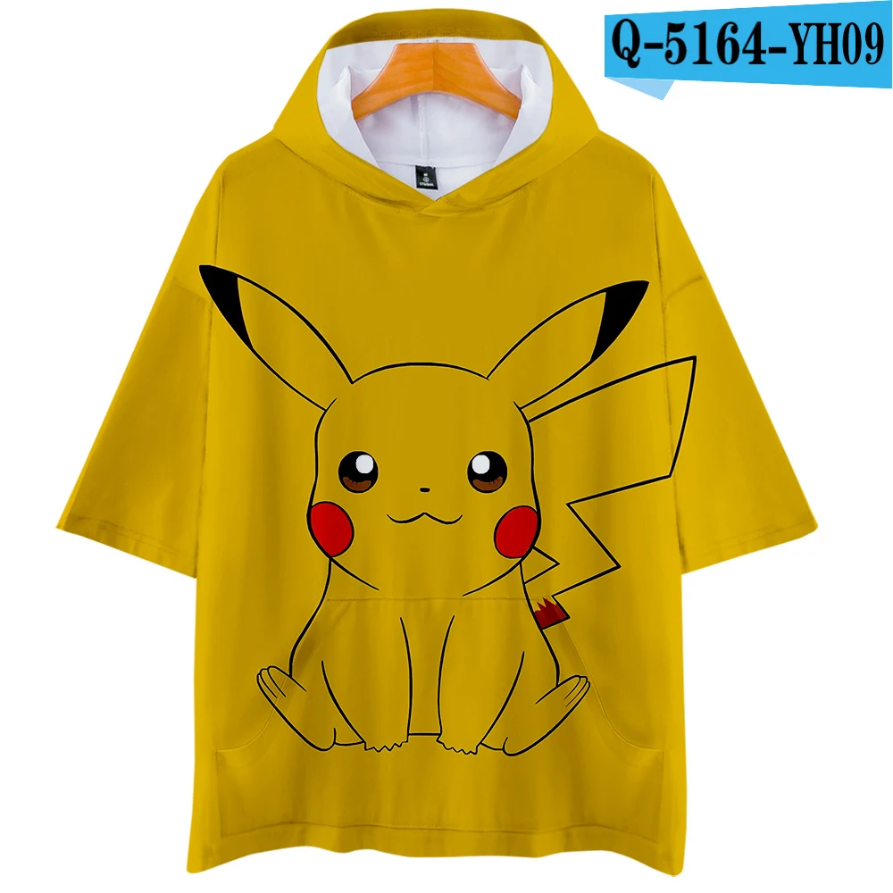 Pokemon 3D толстовки Новая модная летняя футболка с коротким рукавом крутая и дышащая футболка с коротким рукавом Kpop Повседневная для женщин - Цвет: B