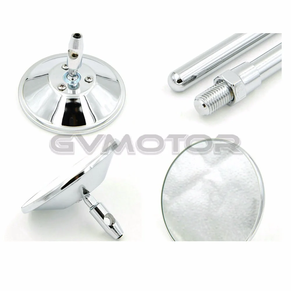 1х хромированное винтажное Кафе Racer 4 &quotзеркало заднего вида для Мотоцикла Suzuki