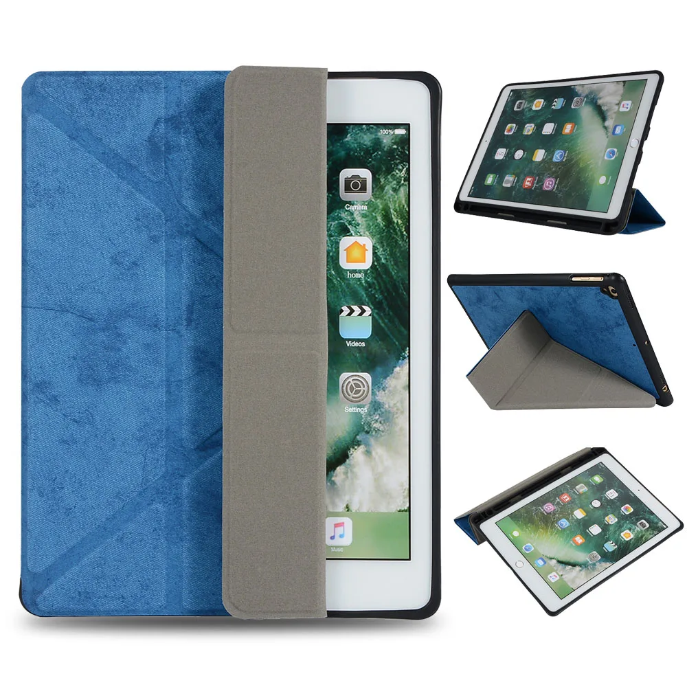 Чехол для iPad 2018 с держателем карандашом Многофункциональный Умный чехол мягкий