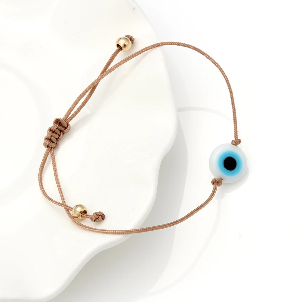 Плетеный Синий браслет на ногу Lucky Eye от сглаза браслеты сделай сам веревочная