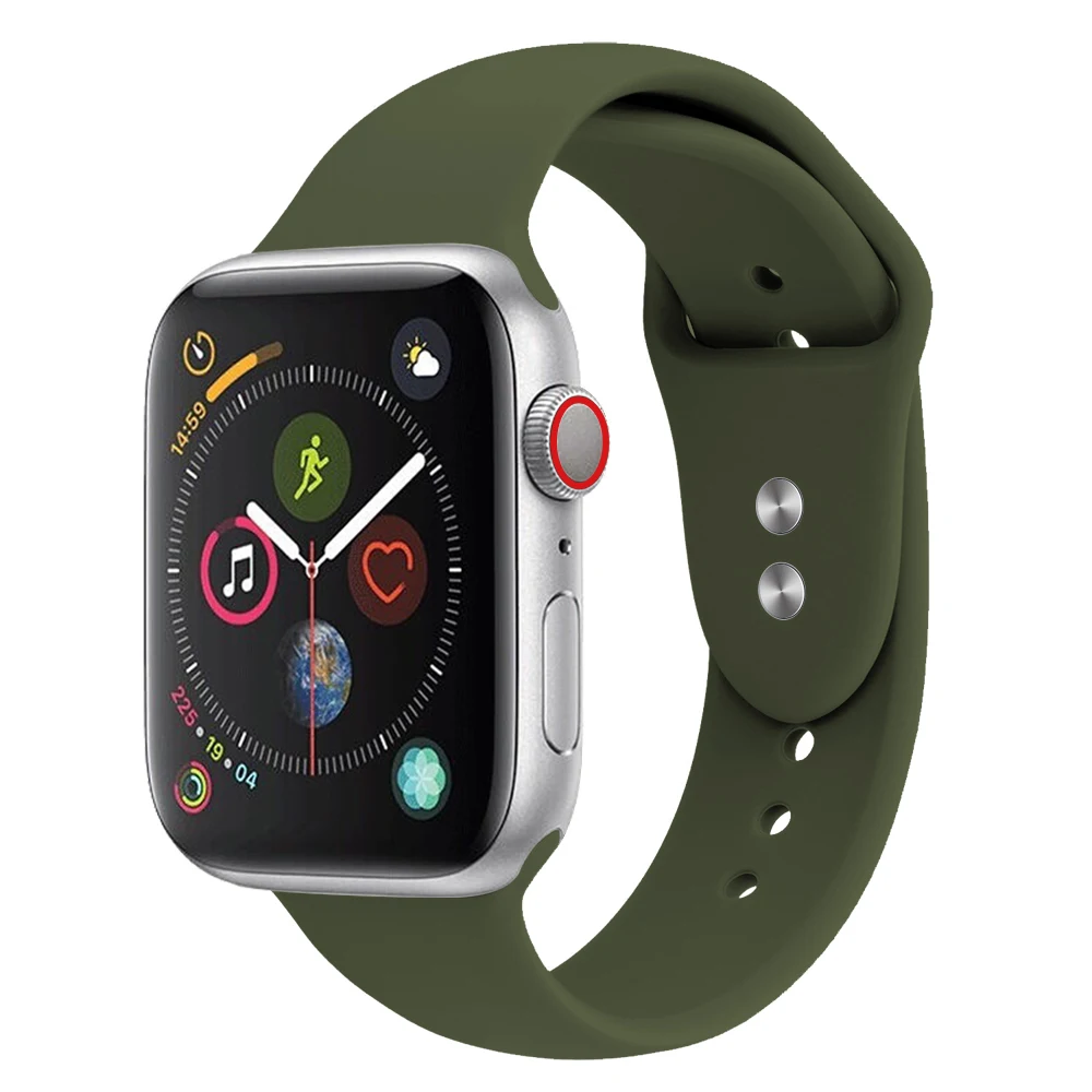 Спортивный силиконовый ремешок с двойной пряжкой для apple watch серии 4321 сменный Браслет ремешок для часов Ремешок для часов для apple watch 42 38