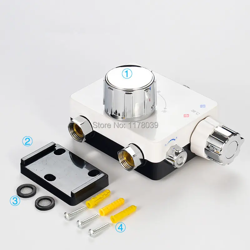 Настенный термостатический клапан квадратной формы с солнечной батареей