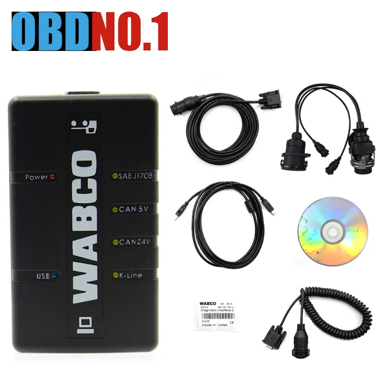 Новейший набор для диагностики WABCO OBD2 прицеп и грузовик диагностический интерфейс wabco один год гарантии поддержка системы WABCO
