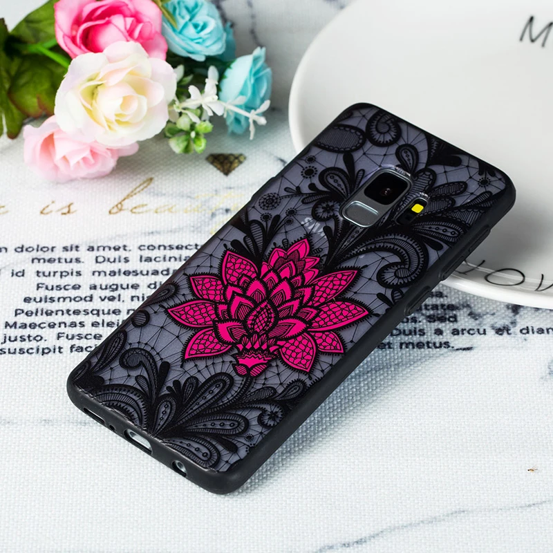 Чехол Floral S10e из мягкого TPU+PC для Samsung Galaxy S6 S7 Edge S8 S9 S10 E Plus Note 8 9 S10plus S10+ Girly Cute Phone Mujer Etui.