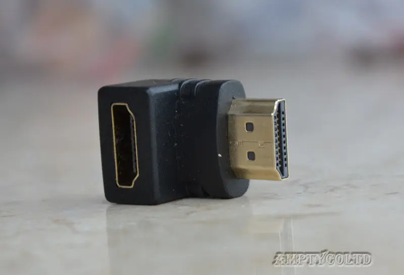 KELUSHI HDMI правый угол Порт Saver M/F адаптер-вертикальный плоский левый 90 градусов