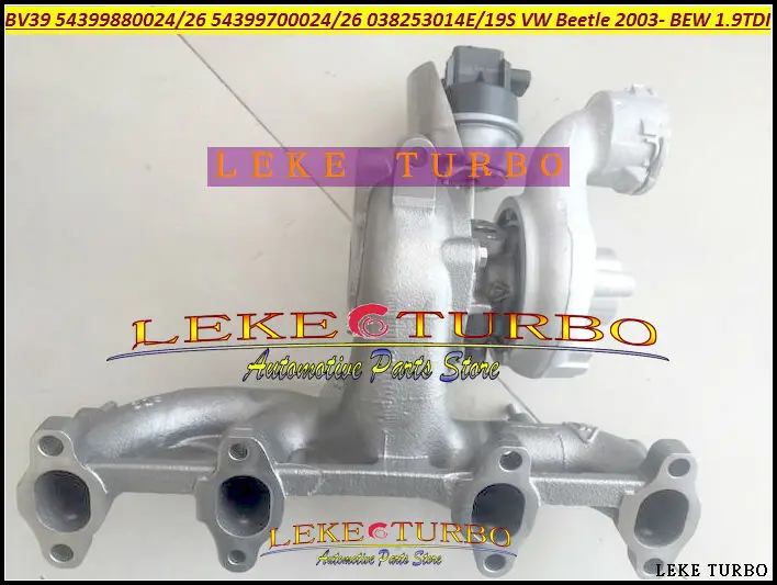 TURBO BV39 VGT 54399880024 54399880026 24 26 038253014E 038253019S турбонагнетатель для Volkswagen VW Beetle 2003 BEW 1.9L