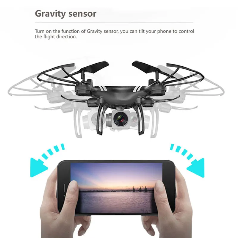 120 м Мини KY101 RC Дрон Wi Fi FPV системы с широким HD камера Режим высокой удержания складная рука RC Quadcopters 2,4 г 4CH 6 оси