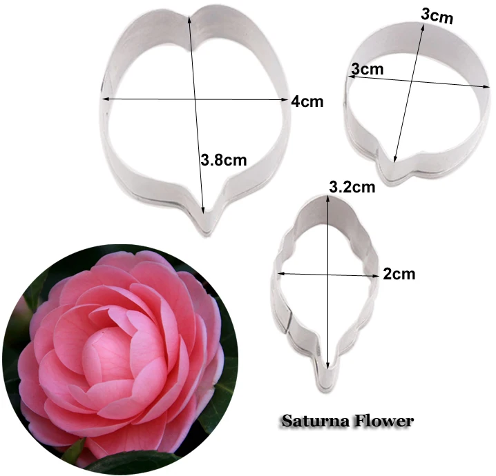 Saturna Flower Mold Byjunyeor 29 видов цветок торт резак форма для украшения торта инструмент из нержавеющей стали резак цветок лепестковая форма-резак Жевательная паста Форма - Цвет: Saturna Flower Mold
