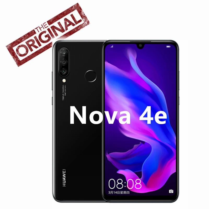 Смартфон HUAWEI nova 4e P30 Lite глобальной прошивки 6 ГБ 128 экран 15 дюйма Восьмиядерный
