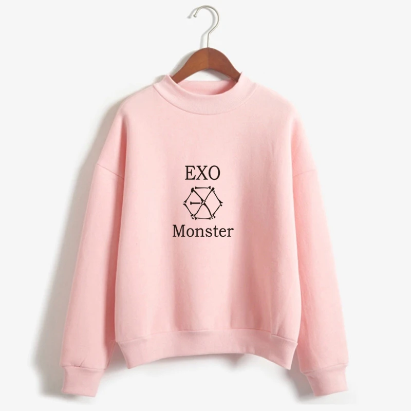 Kpop Exo толстовки для женщин Harajuku флисовый пуловер с длинными рукавами хип-хоп